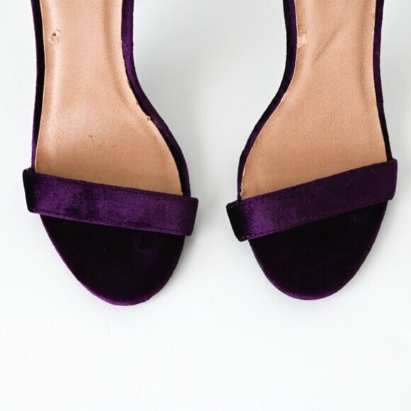 Charlotte Russe Purple Suede Heels - Size 7 - Picture 6 of 8